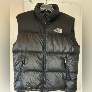 The North Face Vintage Nuptse Puffer Vest 700 Goose Down Black Men’s Large